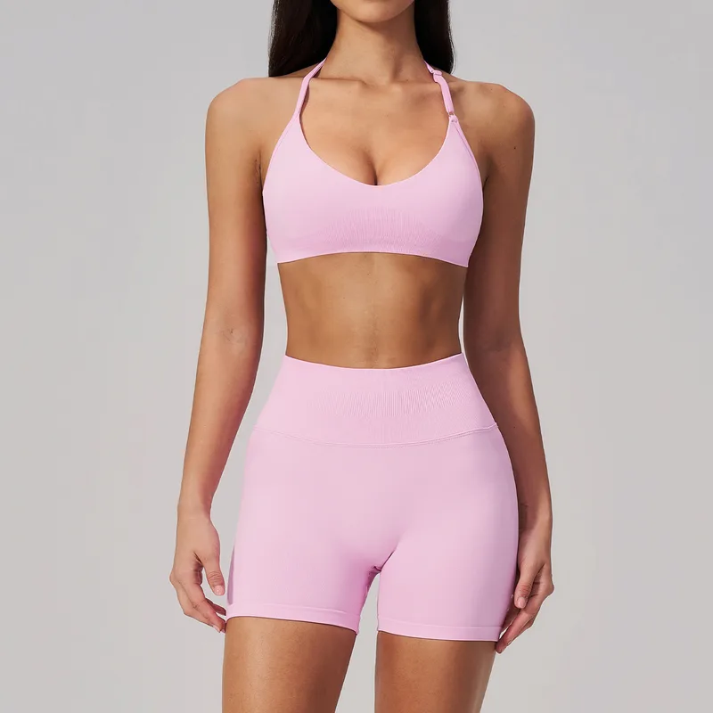 Women's Sports Bra Shorts Set