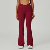BP2030-3 · Cherry Red Cherry Red Women's Cross Back Workout Yoga Leggings