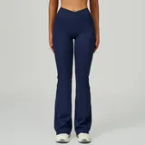 Midnight Blue Women's Cross Back Workout Yoga Leggings