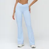 Water Blue Women's Cross Back Workout Yoga Leggings