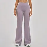 Hyacinth Purple Running Women's Flared Yoga Workout Pants Brushed Slimming