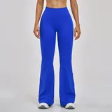 Flame Blue Running Women's Flared Yoga Workout Pants Brushed Slimming