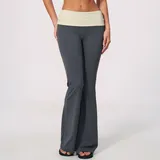 BP2570-1 · Pencil Grey Pencil Grey Women's Fitness Training Wide Leg Yoga Pants Flared