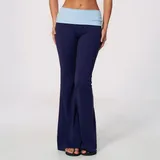 BP2570-3 · Dark Navy Dark Navy Women's Fitness Training Wide Leg Yoga Pants Flared