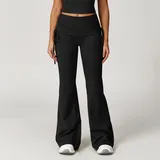 BP3055-2 · Jet Black Jet Black Women's Bare Feel Running Workout Leggings