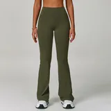Rattan Green Casual Running Women's Wide Leg Yoga Pants Flared