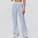 Mist Blue Women's Layered Bare Feel Yoga Leggings