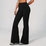 Jet Black Women's Brushed Summer Yoga Leggings