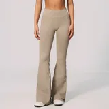 BP4535-1 · Light Khaki Light Khaki Women's Seamless Flared Yoga Pants High Waist Slimming