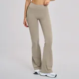 Frost Grey Women's Fitted Wide Leg Active Leggings