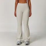 Gray Apricot Women's Fitted Wide Leg Active Leggings
