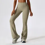 BP8232-3 · Camel Brown Camel Brown Women's Fitted Wide Leg Workout Leggings