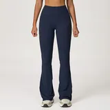 Cobalt Blue Women's Fitted Wide Leg Workout Leggings