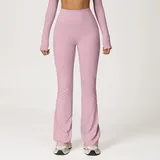 Rose Purple Women's Fitted Wide Leg Workout Leggings