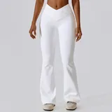 BP8333-1 · Swan White Swan White Women's Scrunch Cross Back Yoga Leggings