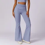 BP8516-2 · Haze Blue Haze Blue Women's Wide Leg Yoga Pants Fitted Casual Flared