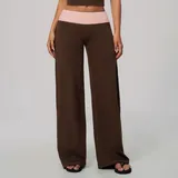 BP9639-4 · Tan Brown Pink Clash Tan Brown Pink Clash Women's Brushed Stylish Yoga Leggings