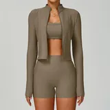 Coffee Women's High Waist Slimming Yoga Set