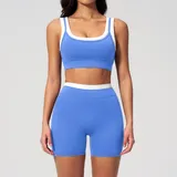 BS3129-8 · Sky Blue Sky Blue Women's Color Block Yoga Set