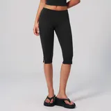 Jet Black Women's Running Performance Yoga Workout Shorts Low Rise