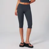 Mist Grey Women's Running Performance Yoga Workout Shorts Low Rise