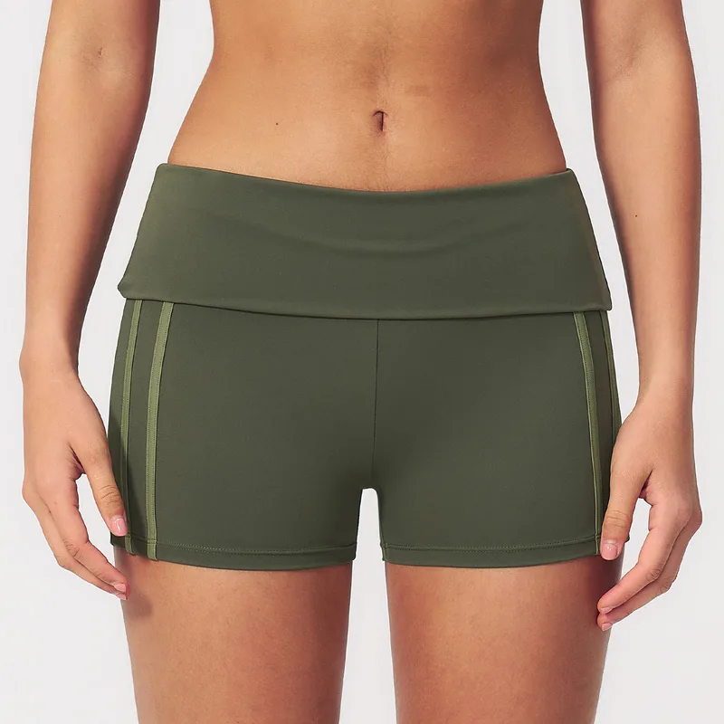 Women's Foldover Stretch Workout Shorts