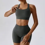 Volcanic Ash Grey Women's Yoga Quick Dry Yoga Set
