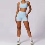 Sky Blue Women's Yoga Quick Dry Yoga Set