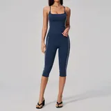 Badge Blue Women's Padded Color Block Yoga Set