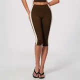 Espresso Black Women's Fitted Running Yoga Shorts Butt Lifting Slimming