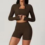 Roasted Coffee Women's Bare Feel Supportive Yoga Set