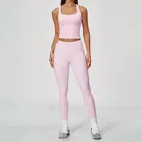 Falling Blossom Pink Women's Breathable Stretch Yoga Set