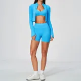 KS5112-3 · Sky Azure Sky Azure High Stretch Women's Yoga Set 3 Piece Breathable
