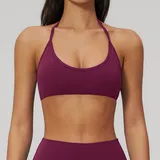Dark Purple Red Women's Running Long Sleeve Top Long Sleeve Brushed