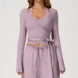 Incense Purple Women's Long Sleeve Top Outdoor Long Sleeve Brushed