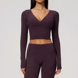 Ink Purple Running Women's Long Sleeve Top Long Sleeve Slimming