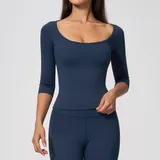 LT5575-3 · Badge Blue Badge Blue Women's Long Sleeve Workout Top High Stretch Fitted