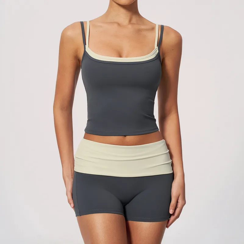 Women's Sports Bra Shorts Set