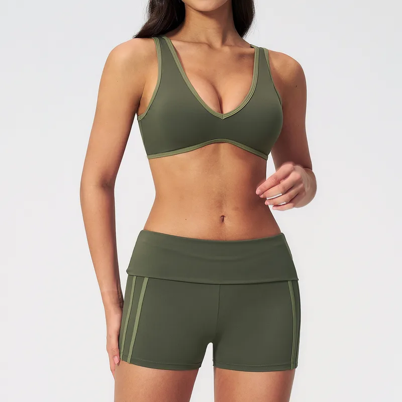Women's Sports Bra Shorts Set