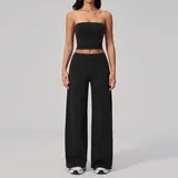 Black Red Clash Women's Stylish Sports Bra Shorts Set