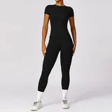 MS8455-3 · Jet Black Jet Black Women's Quick Dry Zip Workout Set