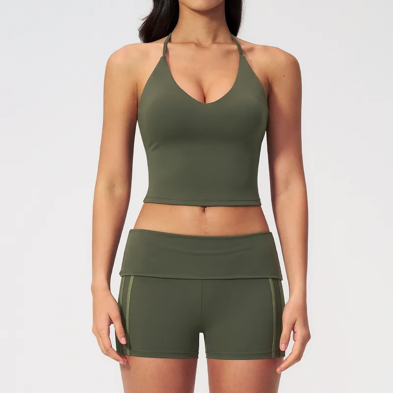 Women's Sports Bra Shorts Set