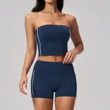 Badge Blue Women's Padded Stretch Yoga Set