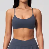SB2135-4 · Navy Blue Navy Blue Women's Cross Back Yoga Workout Bra