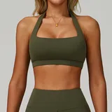 SB3091-4 · Rattan Green Rattan Green Women's Backless Summer Sports Bra