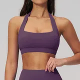 Dai Purple Women's Backless Summer Sports Bra