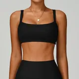 SB3093-2 · Jet Black Jet Black Women's Backless Fitted Workout Bra