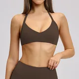 SB4201-1 · Espresso Black Espresso Black Women's Brushed Backless Yoga Bra