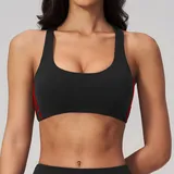 SB4539-2 · Black Red Clash Black Red Clash Women's Color Block Supportive Workout Bra