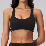 SB4539-3 · Black White Clash Black White Clash Women's Color Block Supportive Workout Bra